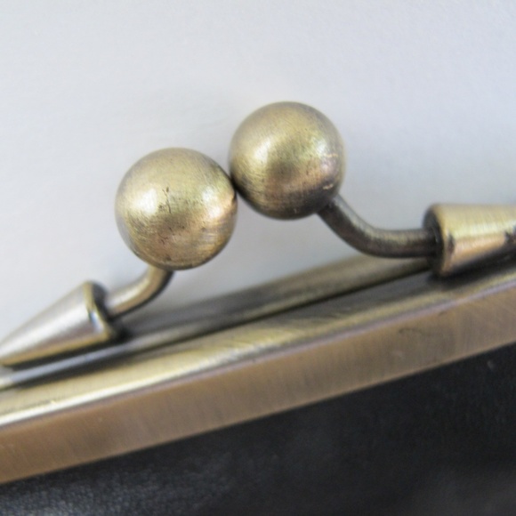 Vintage Soft Leather Black Clutch Purse - Picture 3 of 8